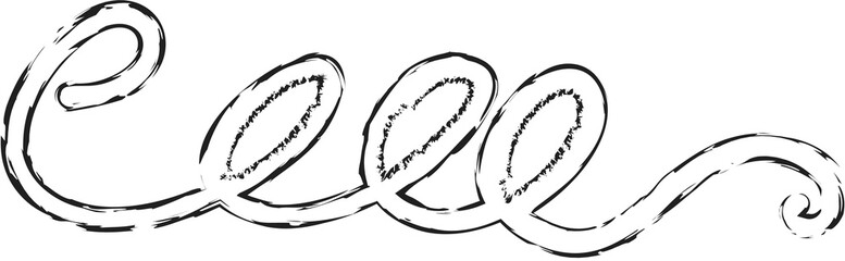 Decorative border brush stroke. Floral and vintage