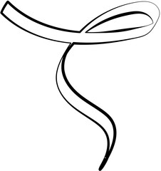 Ribbon party decoration line icon, celebrate, holiday