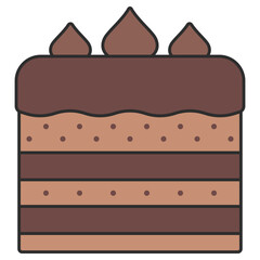 초코 케이크 일러스트