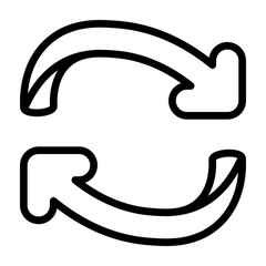 Refresh Vector Line Icon Design