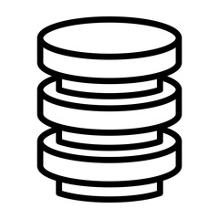 Storage Vector Line Icon Design