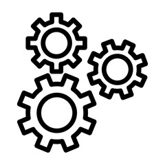 System Settings Vector Line Icon Design