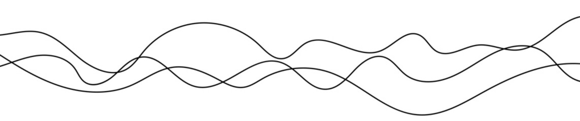Thin curved wavy lines