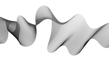 Abstract backdrop with grey wave gradient lines