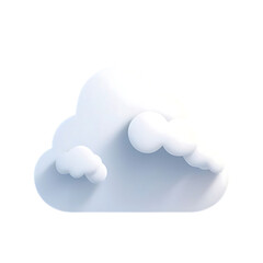 3d render of a single fluffy white cloud