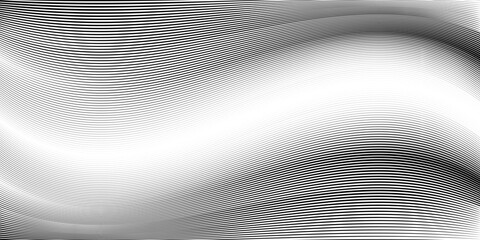 Thin line halftone gradient texture. Fading vertical stripe gradation background. Repeating wide pattern backdrop. Black parallel lines wallpaper for overlay, print, cover, banner, poster.