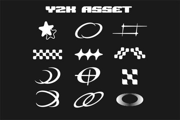 y2k assets design vector template download