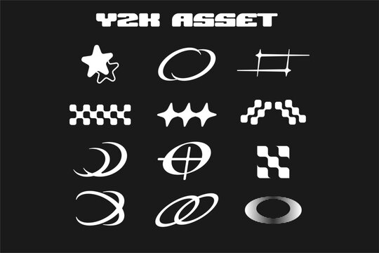 y2k assets design vector template download