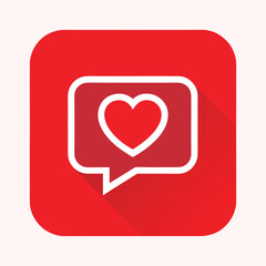 Minimal Love Messaging Vector Symbol.