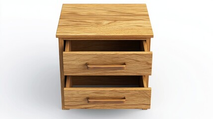 Small desk drawers isolated on white background