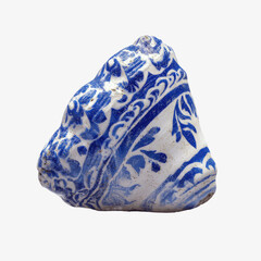 Obraz premium Fragment of Antique Blue and White Porcelain with