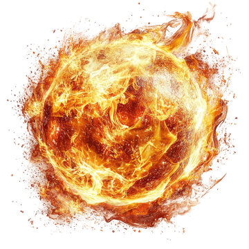Fiery orb bursts forth