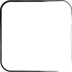 Rounded square brush strokes. Grunge design frames