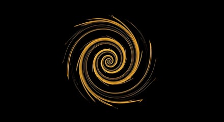 Fototapeta premium A radiant golden tree of life with flowing roots and branches stands out on black canvas. A symbolic representation of growth, connection, and vitality in elegant abstraction.