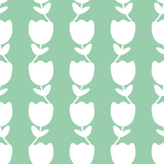 Vector seamless pattern with flowers. Botanical seamless pattern 