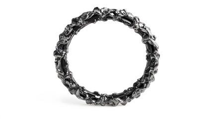 Fototapeta premium Abstract Circular Frame Black Metal Design Elegant Ornate