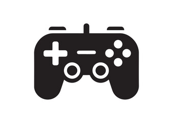Gamepad Icon, Gamepad Silhouette Black Vector White Background