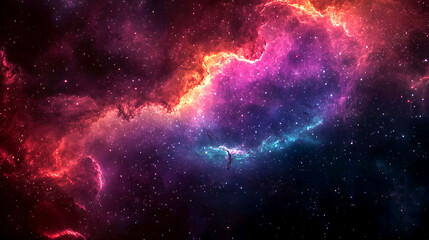 Vibrant Cosmic Nebula Background