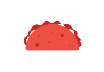 Minimalist Red Food Icon Collection – White Background