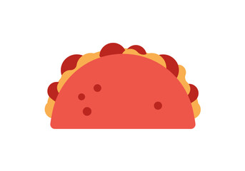 Minimalist Red Food Icon Collection – White Background