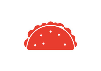 Minimalist Red Food Icon Collection – White Background