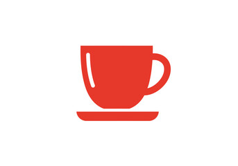 Minimalist Red Food Icon Collection – White Background