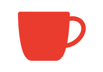 Minimalist Red Food Icon Collection – White Background