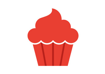 Minimalist Red Food Icon Collection – White Background