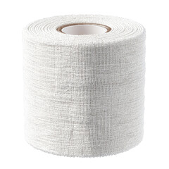 Roll of White Medical Gauze Bandage Isolated on
