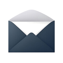 Open Navy Blue Envelope with White Interior