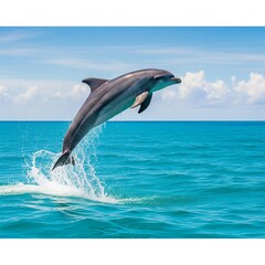 Obraz premium dolphin jumping out of water