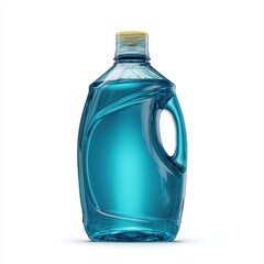 Fabric Softener Bottle Teal Plastic Container with Handle
