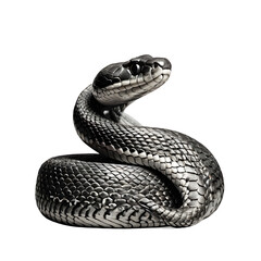 Obraz premium black snake on white background