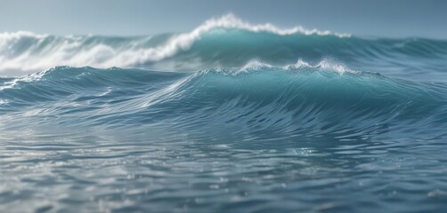 Subtle blue wave texture, soft focus, dreamy ripples , digital, nature, dreamy