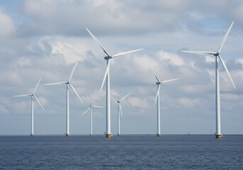 Offshore wind farm turbines energy