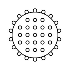 Massage ball line icon editable stroke modern vector for wellness fitness applications health-related websites apps  promotional materials massage therapy relaxation orthopedics and rehabilitation