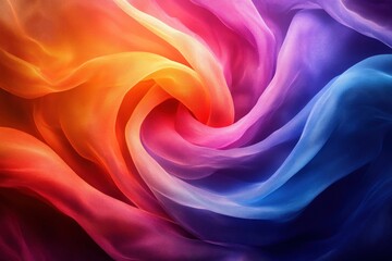 Obraz premium Vibrant, swirling, colorful fabric