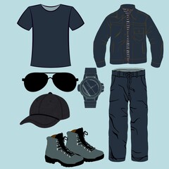 vector illustration of clothes