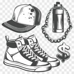 Youth Apparel Design PNG | Fashion Culture, Industry Trend | Streetwear Style Illustration