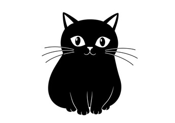 Stylized Black Animal Silhouettes with Expressive Features on White Background – Vector Art Set