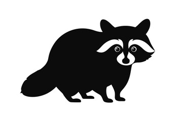 Stylized Black Animal Silhouettes with Expressive Features on White Background – Vector Art Set