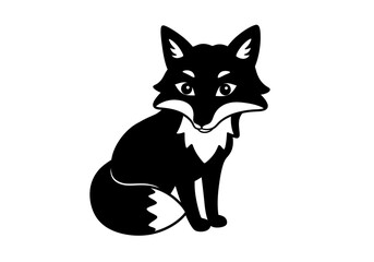 Stylized Black Animal Silhouettes with Expressive Features on White Background – Vector Art Set