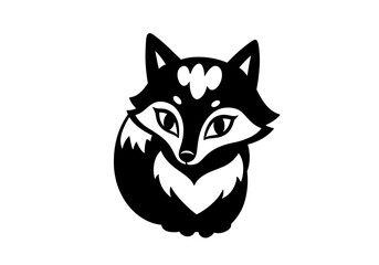 Stylized Black Animal Silhouettes with Expressive Features on White Background – Vector Art Set