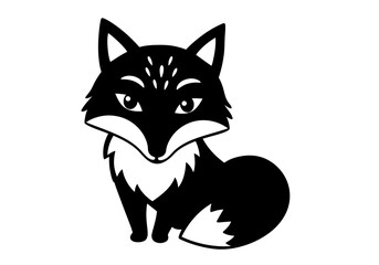 Stylized Black Animal Silhouettes with Expressive Features on White Background – Vector Art Set