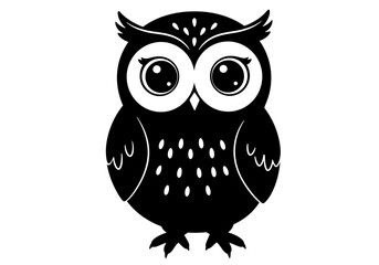 Stylized Black Animal Silhouettes with Expressive Features on White Background – Vector Art Set