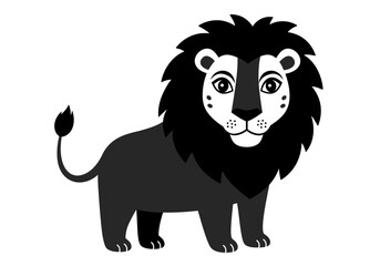 Obraz premium Stylized Black Animal Silhouettes with Expressive Features on White Background – Vector Art Set