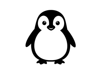 Stylized Black Animal Silhouettes with Expressive Features on White Background – Vector Art Set