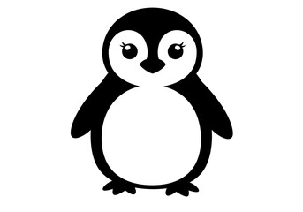 Stylized Black Animal Silhouettes with Expressive Features on White Background – Vector Art Set