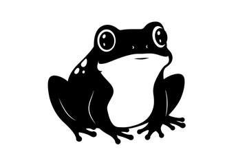 Stylized Black Animal Silhouettes with Expressive Features on White Background – Vector Art Set