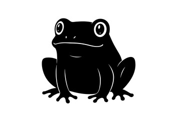 Stylized Black Animal Silhouettes with Expressive Features on White Background – Vector Art Set